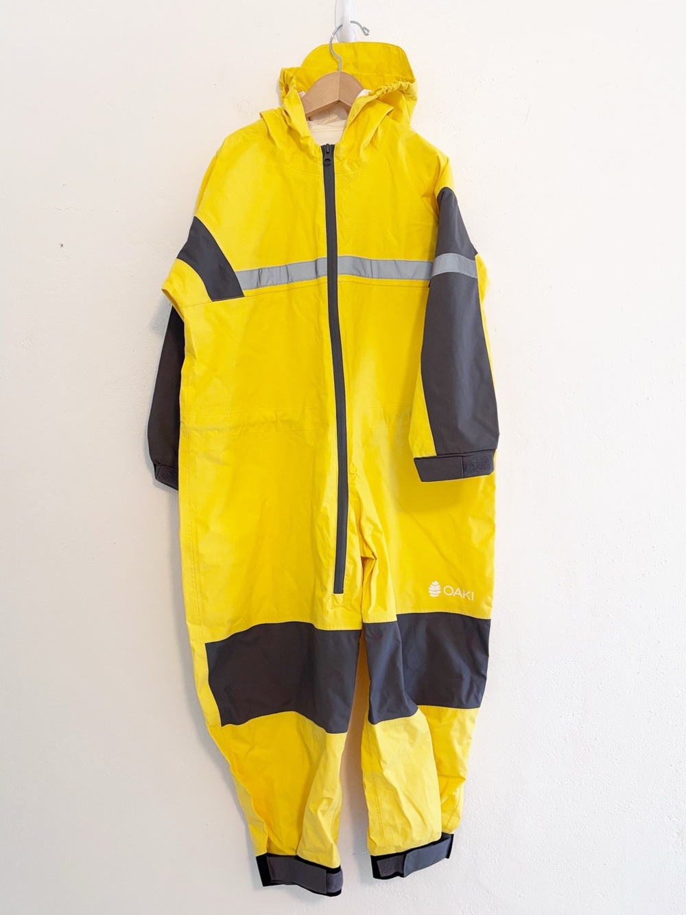 Oakiwear Trail Suit Sundance Yellow Hooded Rainproof Full Zip Size 8/9 EUC